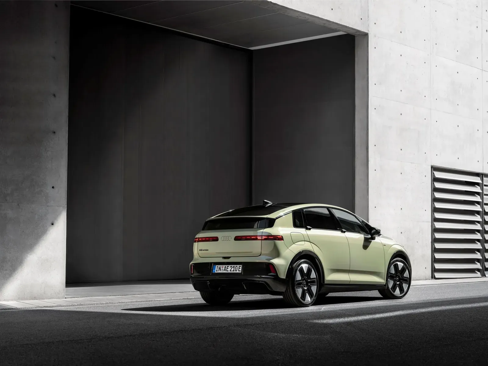 Audi A2 e-tron in Pistaziengrün