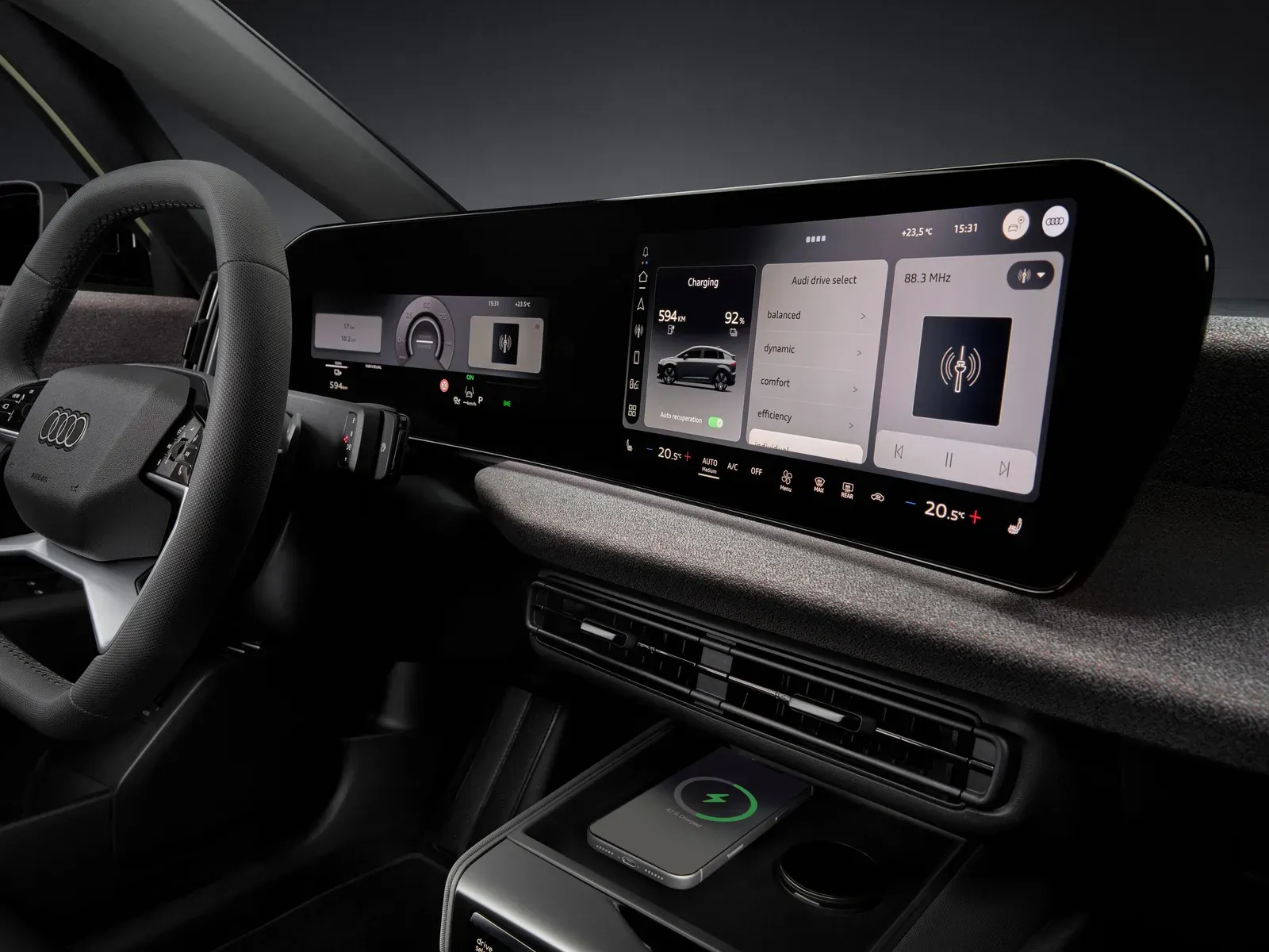 Cockpit des Audi A2 e-tron