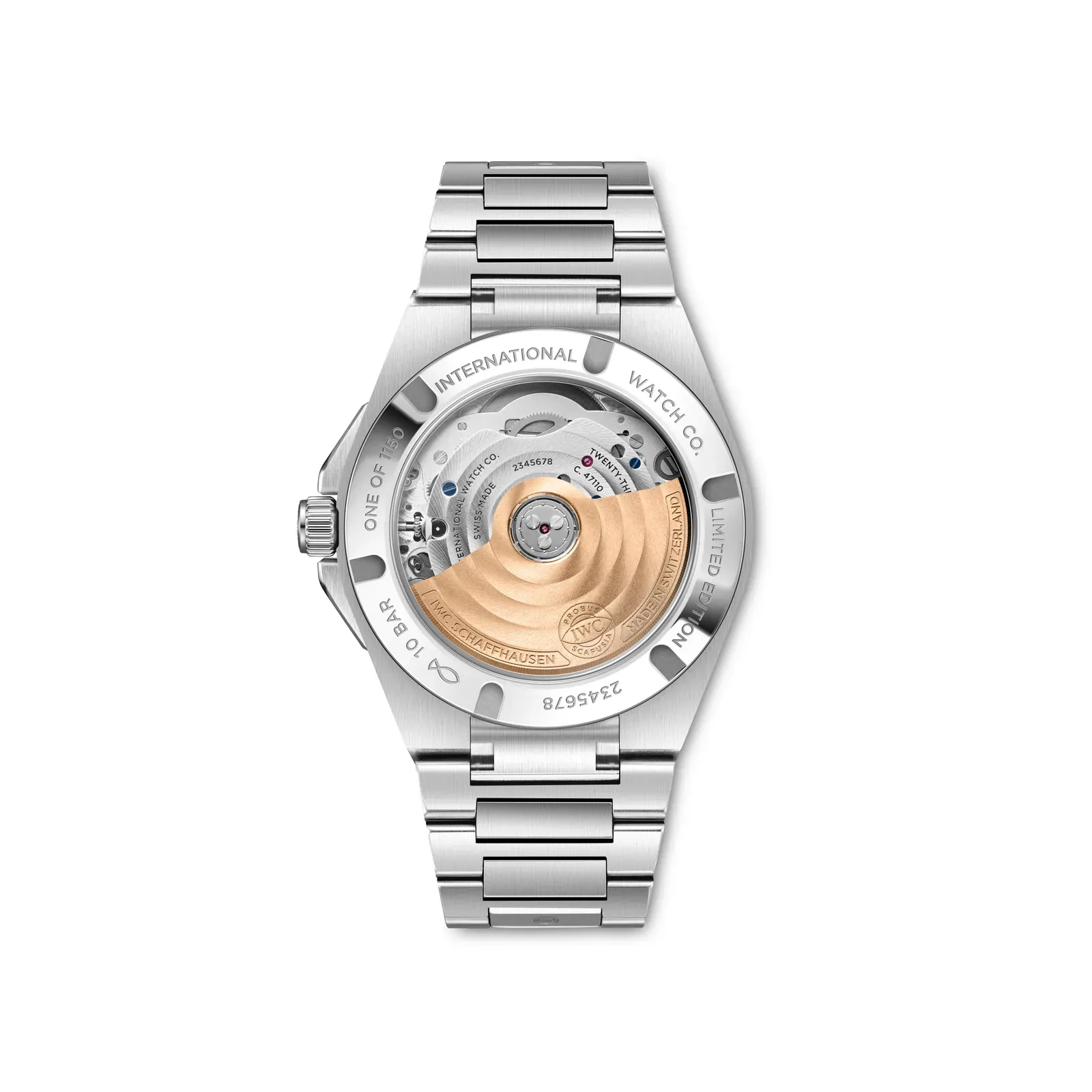 Gehäuseboden der Ingenieur 35 mit Saphirglas